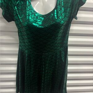 Green Mermaid Scale Dress